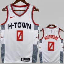 2019/20 ROCKETS WESTBROOK #0 White NBA Jerseys