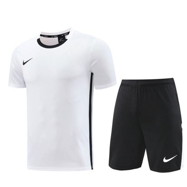 2024 White Training Shorts Suit