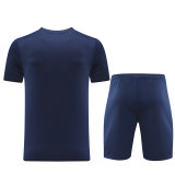 2024 Dark Blue Training Shorts Suit