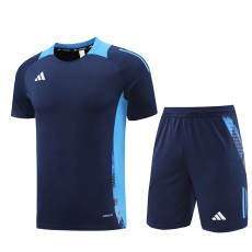 2024 Dark Blue Training Shorts Suit