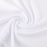 2024 White Training Shorts Suit