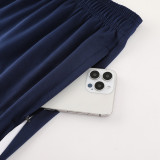 2024 Dark Blue Training Shorts Suit