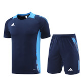 2024 Dark Blue Training Shorts Suit