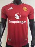 2024/25 Man Utd Home Red Player Soccer jersey