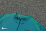 2024 Portugal Blue Kids Half Pull Tracksuit