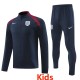 2024 England Dark Blue Kids Half Pull Tracksuit
