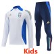 2024 Italy White Kids Half Pull Tracksuit