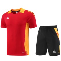2024 Red Training Shorts Suit