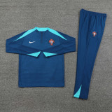 2024 Portugal Blue Half Pull Tracksuit