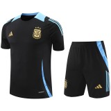 2024 Argentina Black Training Shorts Suit