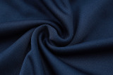 2024 Dark Blue Half Pull Tracksuit