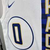 2019/20 PACERS HALIBURTON #0 White NBA Jerseys