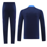 2024 Dark Blue Half Pull Tracksuit