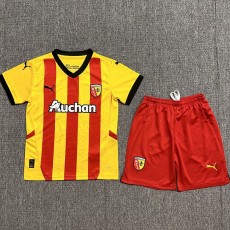 2024/25 RC Lens Home Yellow Fans Kids Soccer jersey