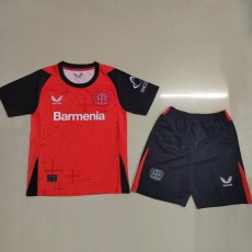 2024/25 Bayer 04 Leverkusen Home Red Fans Kids Soccer jersey