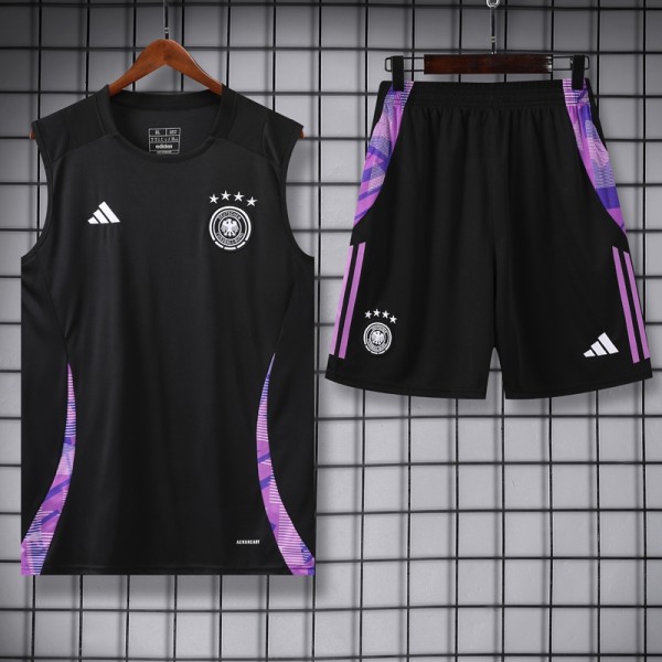 2024 Germany Black Training Shorts Suit