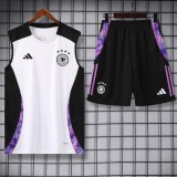 2024 Germany White Training Shorts Suit