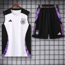 2024 Germany White Training Shorts Suit
