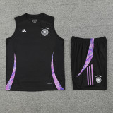2024 Germany Black Training Shorts Suit