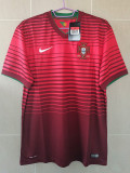 2014 Portugal Home Red Retro Soccer jersey