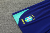 2024 Brazil Blue Training Shorts Suit
