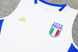 2024 Italy White Training Shorts Suit