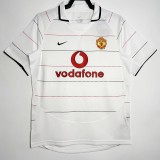 2003/05 Man Utd Away White Retro Soccer jersey