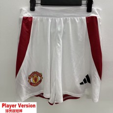 [PLAYER] 2024/25 Man Utd Home White Player Soccer Shorts