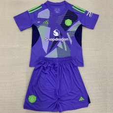 2024/25 Man Utd GKP Purple Fans Kids Soccer jersey