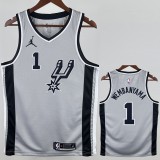 2020/21 SA SPURS WEMBANYAMA #1 Gray NBA Jerseys