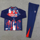 2024/25 PSG Dark Blue Half Pull Tracksuit