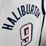 2024 HALIBURTON #9 White NBA Jerseys