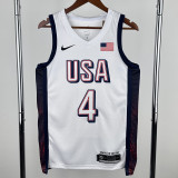 2024 CURRY #4 White NBA Jerseys