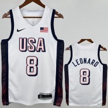 2024 LEONARD #8 White NBA Jerseys