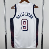2024 HALIBURTON #9 White NBA Jerseys