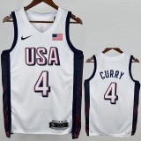 2024 CURRY #4 White NBA Jerseys