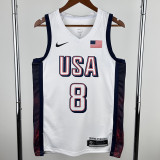 2024 LEONARD #8 White NBA Jerseys