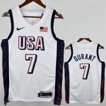2024 DURANT #7 White NBA Jerseys