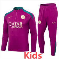 2024/25 PSG Pink Kids Half Pull Tracksuit