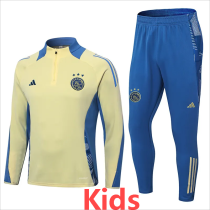 2024/25 Ajax Yellow Kids Half Pull Tracksuit