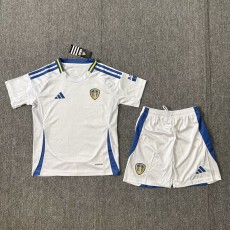 2024/25 Leeds United Home White Fans Kids Soccer jersey