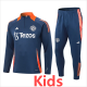 2024/25 Man Utd Dark Blue Kids Half Pull Tracksuit