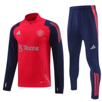 2024/25 Man Utd Red Half Pull Tracksuit
