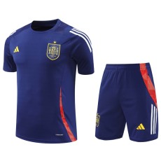 2024 Spain Dark Blue Training Shorts Suit