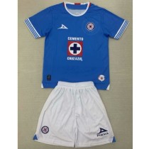 2024/25 Cruz Azul Home Blue Fans Kids Soccer jersey