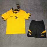2024/25 Wolves Home Yellow Fans Kids Soccer jersey