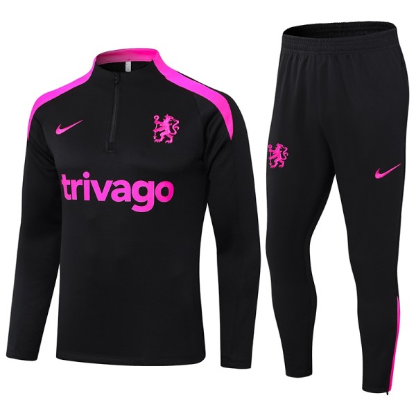2024/25 CHE Black Half Pull Tracksuit