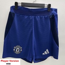 [PLAYER] 2024/25 Man Utd Away Dark Blue Player Soccer Shorts