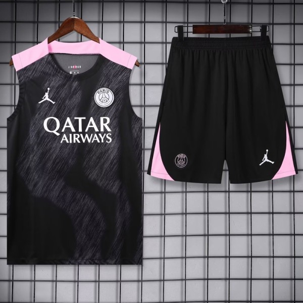 2024/25 PSG Black Training Shorts Suit