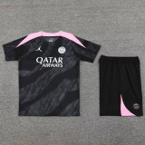 2024/25 PSG Black Training Shorts Suit